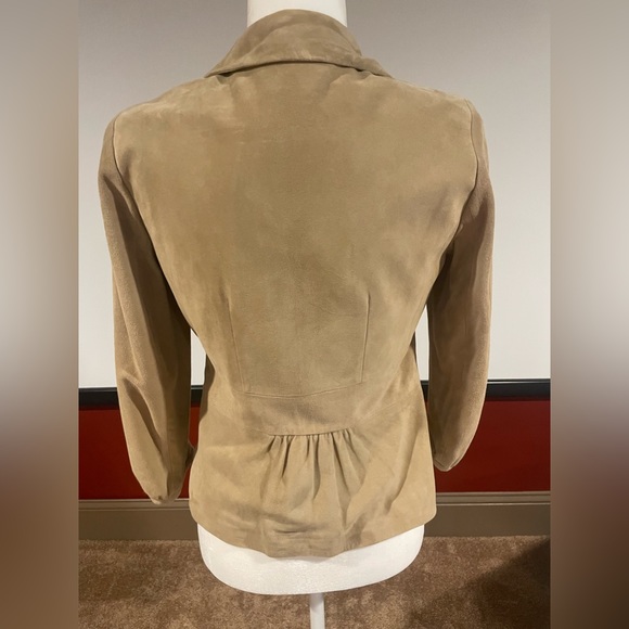 Theory tan suede jacket size 8 - Picture 4 of 11